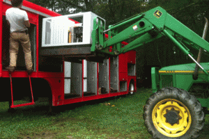 self contained mobile biodiesel processing trailer farm hack heat storage