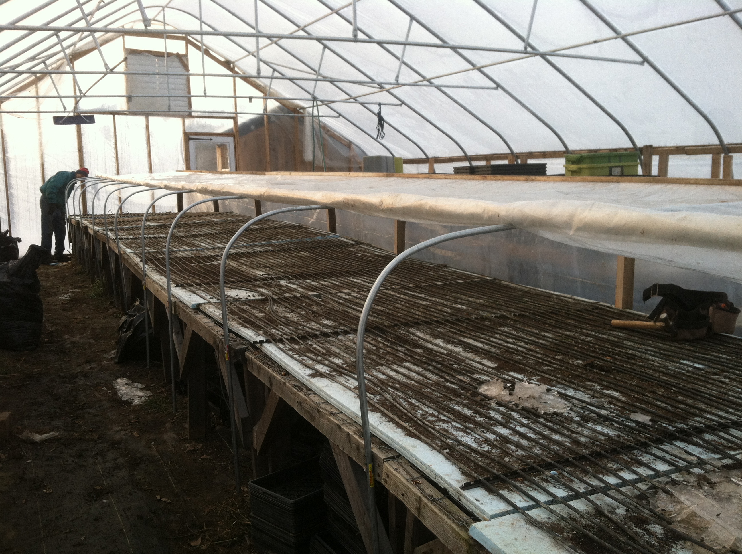 Roll Top Greenhouse Bench