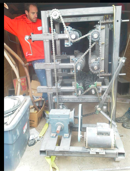 serpentine chain for counter-rotating shafts.