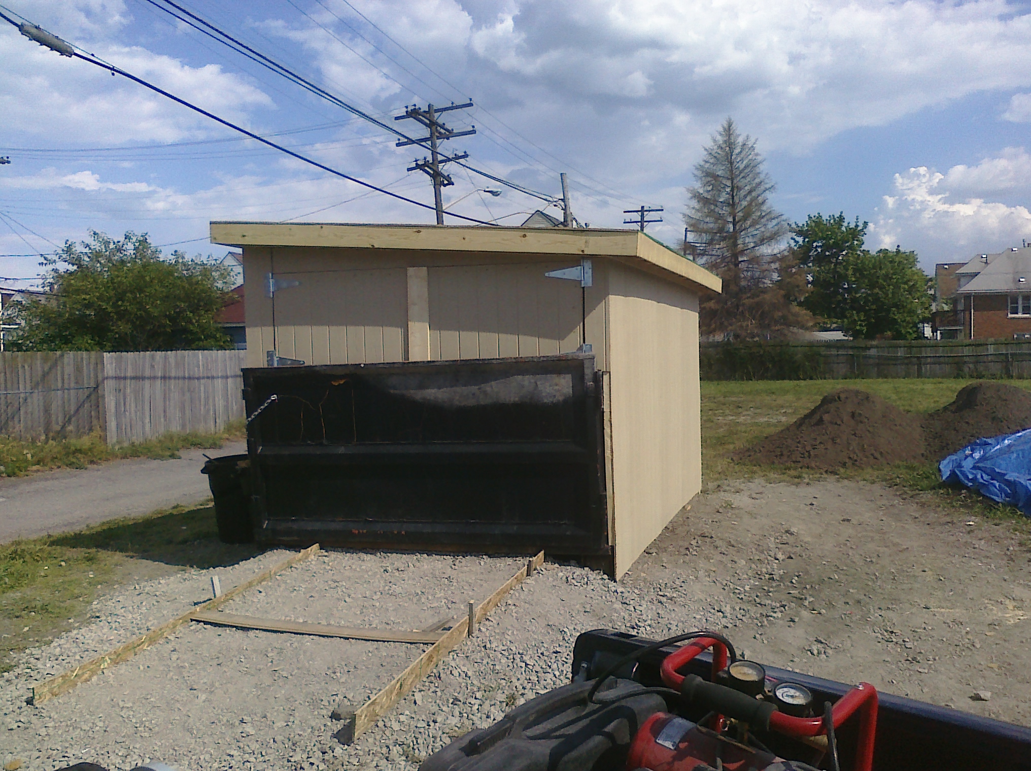 dumpstershed nearing completion