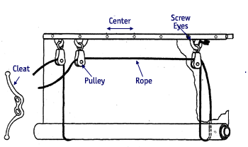 pulley curtains outdoor window roll rope diy string blinds pulleys system blind exterior patio curtain shade roller screen cord re