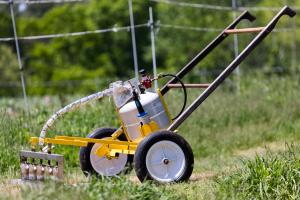 36" walk behind flame weeder | Farm Hack