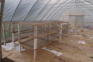 "Toppers" have conventional legs, and are intended for supporting lightweight material like bird netting or greenhouse plastic.