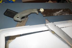 Utility knife easy to start cut and finish with a hand saw