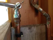 1/2" NPT fitting and shower head